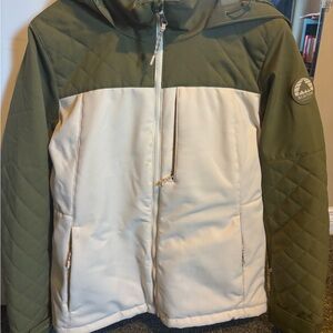 Burton Olive and White Outdoor Jacket